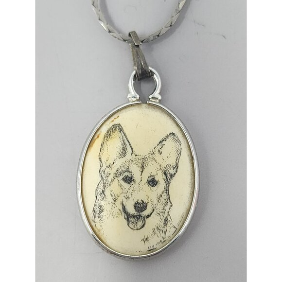 Corgi Dog Lover Jewelry Set With Brooch Cufflinks & Necklace‎ "All Corgi" - Picture 6 of 12